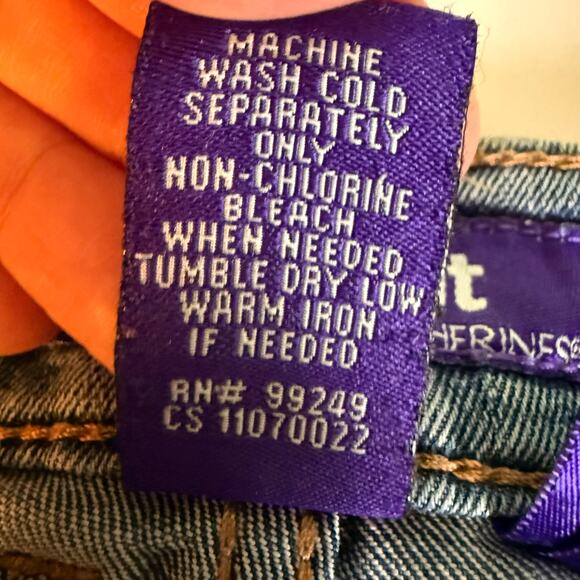 Catherine's Right Fit Curvy Jean Plus Stretch Denim Med Wash Straight Leg 14WP - Picture 8 of 12